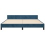 Estructura cama con cabecero terciopelo azul oscuro 160x200 cm de vidaXL, Camas y somieres - Ref: Foro24-3125645, Precio: 239...