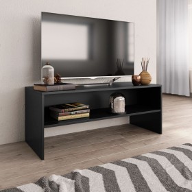 Mueble para TV madera contrachapada negro100x40x40 cm