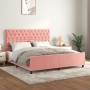 Estructura de cama con cabecero de terciopelo rosa 160x200 cm de vidaXL, Camas y somieres - Ref: Foro24-3125951, Precio: 242,...