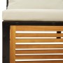 Set de sofás de jardín con cojines 5 pzas madera maciza acacia