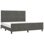 Bed frame with dark gray velvet headboard 180x200 cm by vidaXL, Beds and slatted bases - Ref: Foro24-3125892, Price: 230,78 €...