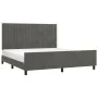 Bed frame with dark gray velvet headboard 180x200 cm by vidaXL, Beds and slatted bases - Ref: Foro24-3125892, Price: 226,54 €...