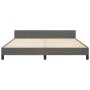 Bed frame with dark gray velvet headboard 180x200 cm by vidaXL, Beds and slatted bases - Ref: Foro24-3125892, Price: 226,54 €...