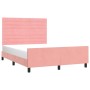 Estructura de cama con cabecero de terciopelo rosa 140x200 cm de vidaXL, Camas y somieres - Ref: Foro24-3125823, Precio: 222,...