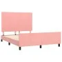 Estructura de cama con cabecero de terciopelo rosa 140x190 cm de vidaXL, Camas y somieres - Ref: Foro24-3125634, Precio: 206,...