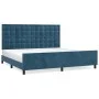 Dark blue velvet bed frame with headboard 200x200 cm by vidaXL, Beds and slatted bases - Ref: Foro24-3126023, Price: 261,14 €...