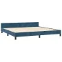 Dark blue velvet bed frame with headboard 200x200 cm by vidaXL, Beds and slatted bases - Ref: Foro24-3126023, Price: 261,14 €...