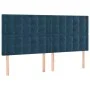 Dark blue velvet bed frame with headboard 200x200 cm by vidaXL, Beds and slatted bases - Ref: Foro24-3126023, Price: 261,14 €...