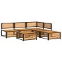 Set de sofás de jardín con cojines 6 pzas madera maciza acacia