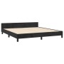 Bed frame with black velvet headboard 180x200 cm by vidaXL, Beds and slatted bases - Ref: Foro24-3125771, Price: 230,44 €, Di...