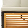 Set de sofás de jardín con cojines 6 pzas madera maciza acacia