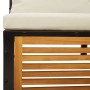 Set de sofás de jardín con cojines 6 pzas madera maciza acacia