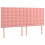 Pink velvet bed frame with headboard 200x200 cm by vidaXL, Beds and slatted bases - Ref: Foro24-3126024, Price: 228,34 €, Dis...