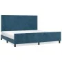 Dark blue velvet bed frame with headboard 200x200 cm by vidaXL, Beds and slatted bases - Ref: Foro24-3125657, Price: 244,61 €...