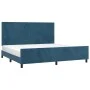 Dark blue velvet bed frame with headboard 200x200 cm by vidaXL, Beds and slatted bases - Ref: Foro24-3125657, Price: 244,61 €...