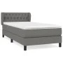 Box spring bed with dark gray fabric mattress 100x200 cm by vidaXL, Beds and slatted bases - Ref: Foro24-3126462, Price: 329,...