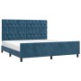 Estructura cama con cabecero terciopelo azul oscuro 160x200 cm de vidaXL, Camas y somieres - Ref: Foro24-3125950, Precio: 254...