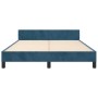 Estructura cama con cabecero terciopelo azul oscuro 140x190 cm de vidaXL, Camas y somieres - Ref: Foro24-3125633, Precio: 213...
