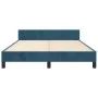 Estructura cama con cabecero terciopelo azul oscuro 140x190 cm de vidaXL, Camas y somieres - Ref: Foro24-3125633, Precio: 198...
