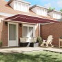 Toldo retráctil automático burdeos 400x300 cm