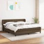 Cama box spring con colchón tela marrón oscuro 180x200 cm de vidaXL, Camas y somieres - Ref: Foro24-3126264, Precio: 556,90 €...