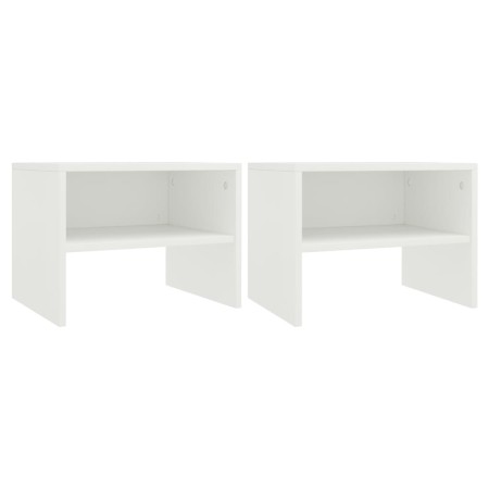 Nachttische 2 Stück weißes Sperrholz 40x30x30 cm von vidaXL, Nachttische - Ref: Foro24-800064, Preis: 35,17 €, Rabatt: %