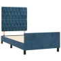 Dark blue velvet bed frame with headboard 90x190 cm by vidaXL, Beds and slatted bases - Ref: Foro24-3125914, Price: 177,02 €,...