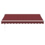 Toldo retráctil automático burdeos 350x250 cm