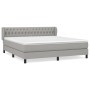Box spring bed with light gray fabric mattress 180x200 cm by vidaXL, Beds and slatted bases - Ref: Foro24-3126501, Price: 568...