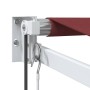 Toldo retráctil automático burdeos 350x250 cm