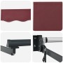 Toldo retráctil automático burdeos 300x250 cm