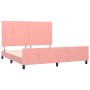 Pink velvet bed frame with headboard 160x200 cm by vidaXL, Beds and slatted bases - Ref: Foro24-3125646, Price: 224,76 €, Dis...