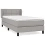 Box spring bed with light gray fabric mattress 100x200 cm by vidaXL, Beds and slatted bases - Ref: Foro24-3126221, Price: 333...