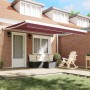Toldo retráctil automático burdeos 400x300 cm