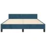 Dark blue velvet bed frame with headboard 140x190 cm by vidaXL, Beds and slatted bases - Ref: Foro24-3125999, Price: 207,20 €...