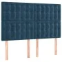 Dark blue velvet bed frame with headboard 140x190 cm by vidaXL, Beds and slatted bases - Ref: Foro24-3125999, Price: 207,20 €...
