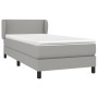 Box spring bed with light gray fabric mattress 100x200 cm by vidaXL, Beds and slatted bases - Ref: Foro24-3126061, Price: 333...