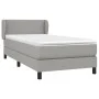 Box spring bed with light gray fabric mattress 100x200 cm by vidaXL, Beds and slatted bases - Ref: Foro24-3126061, Price: 327...