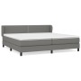 Box spring bed with dark gray fabric mattress 200x200 cm by vidaXL, Beds and slatted bases - Ref: Foro24-3126190, Price: 582,...