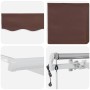 Toldo retráctil automático burdeos 300x250 cm