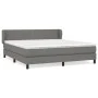 Box spring bed with dark gray fabric mattress 160x200 cm by vidaXL, Beds and slatted bases - Ref: Foro24-3126174, Price: 521,...
