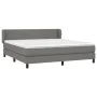 Box spring bed with dark gray fabric mattress 160x200 cm by vidaXL, Beds and slatted bases - Ref: Foro24-3126174, Price: 521,...