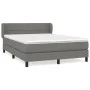 Box spring bed with dark gray fabric mattress 140x190 cm by vidaXL, Beds and slatted bases - Ref: Foro24-3126238, Price: 517,...