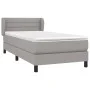Box spring bed with light gray fabric mattress 90x200 cm by vidaXL, Beds and slatted bases - Ref: Foro24-3126293, Price: 305,...