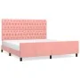 Estructura de cama con cabecero de terciopelo rosa 180x200 cm de vidaXL, Camas y somieres - Ref: Foro24-3125957, Precio: 236,...