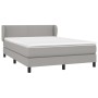 Box spring bed with light gray fabric mattress 140x200 cm by vidaXL, Beds and slatted bases - Ref: Foro24-3126165, Price: 429...