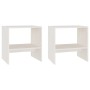 Nachttische 2 Stück aus massivem weißem Kiefernholz 40x30,5x40 cm von vidaXL, Nachttische - Ref: Foro24-808056, Preis: 55,21 ...