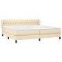 Boxspringbett mit cremefarbener Stoffmatratze 200x200 cm von vidaXL, Betten und Lattenroste - Ref: Foro24-3126514, Preis: 598...