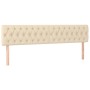 Box spring bed with cream fabric mattress 200x200 cm by vidaXL, Beds and slatted bases - Ref: Foro24-3126514, Price: 574,59 €...
