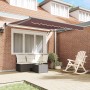 Toldo retráctil automático burdeos 300x250 cm